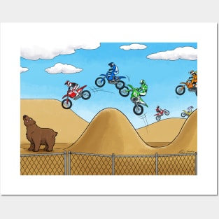 Dumb Bear - Motocross Posters and Art